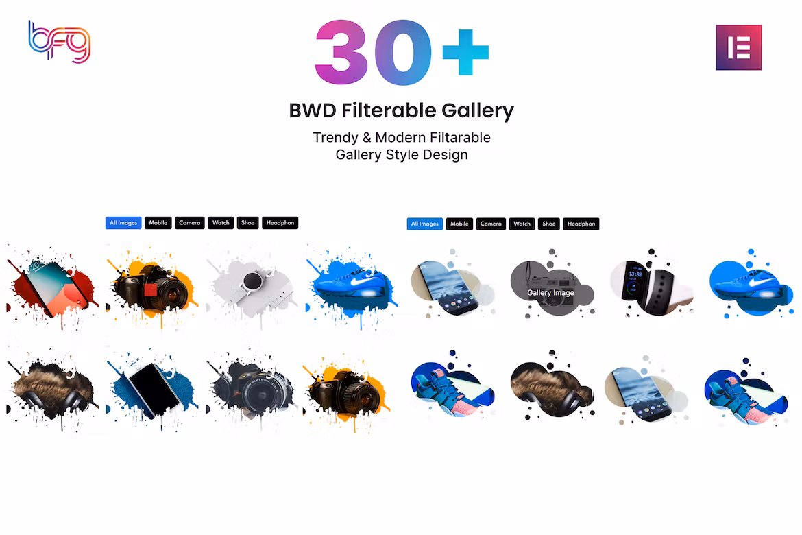 BWD Filterable Gallery addon for elementor