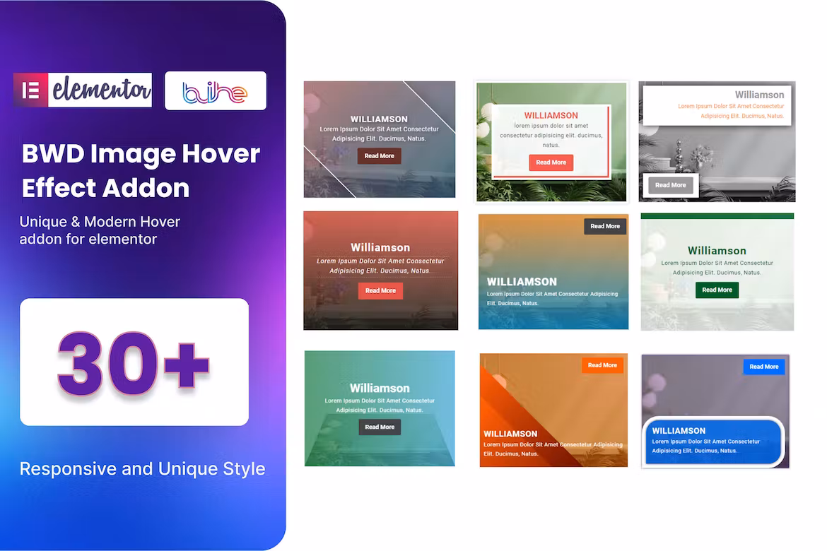 BWD Image Hover Effect addon for elementor