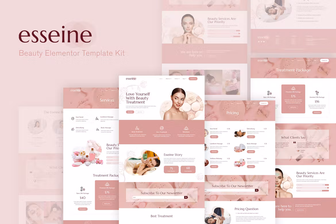 Beauty Spa Elementor Template Kit - Essein