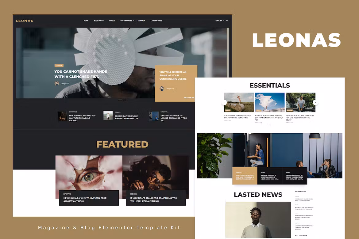 Blog & Magazine Elementor Template Kit - Leonas