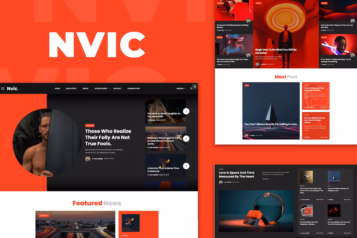 Blog & Magazine Elementor Template Kit - Nvic