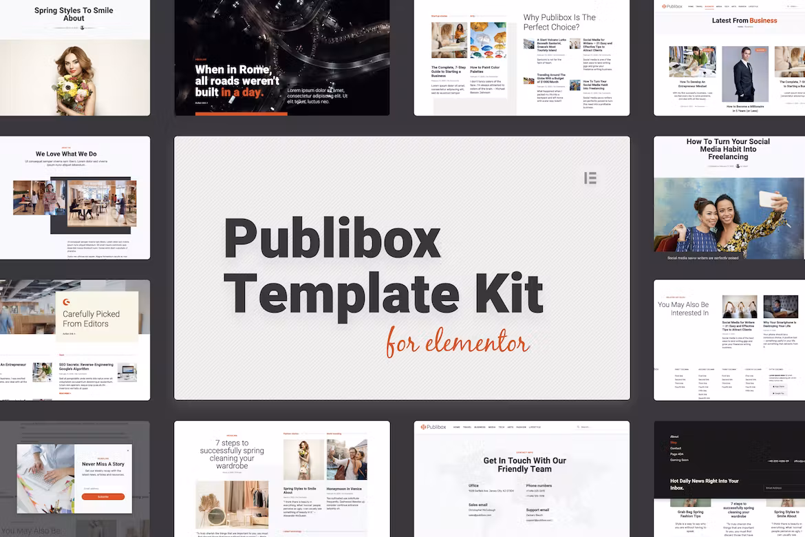 Blog & Magazine Elementor Template Kit - Publibox