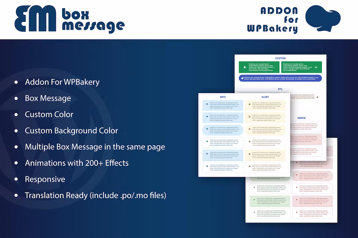 Box Message - Addons for WPBakery Page Builder
