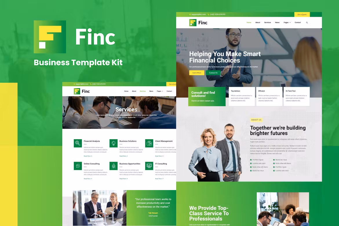 Business & Financial Elementor Template Kit - Finc