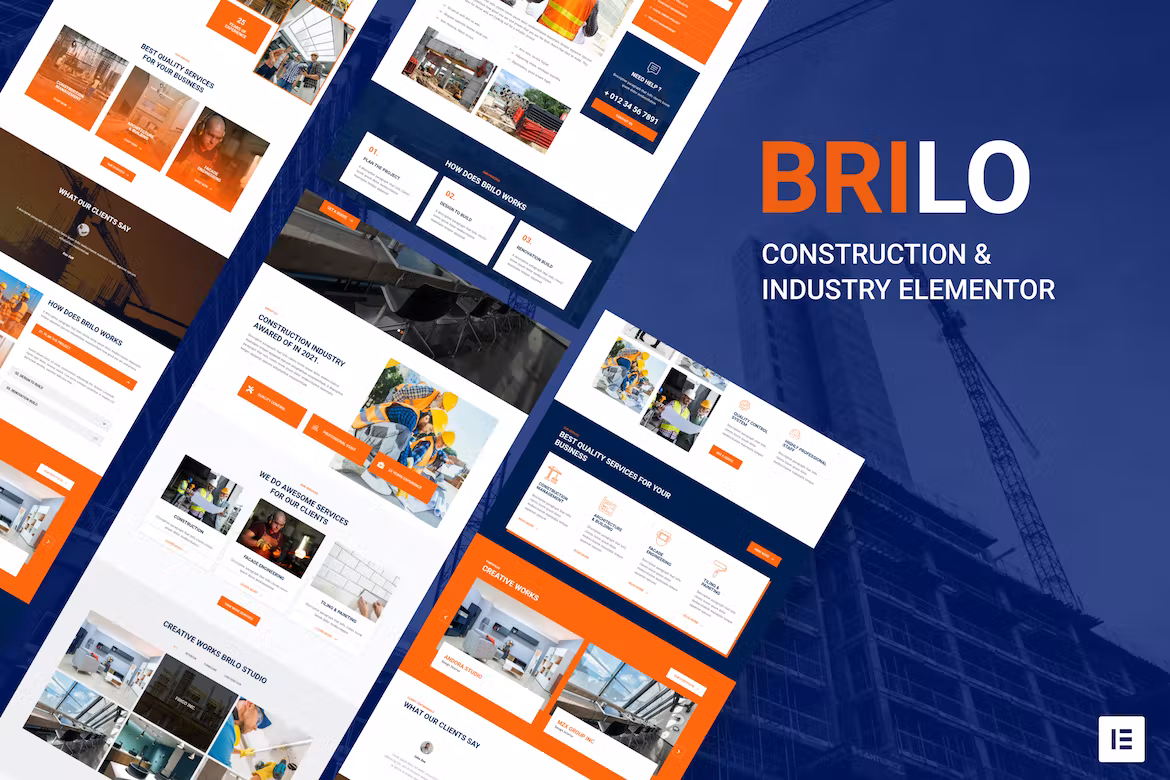 Construction & Industry Elementor Template Kit - Brilo