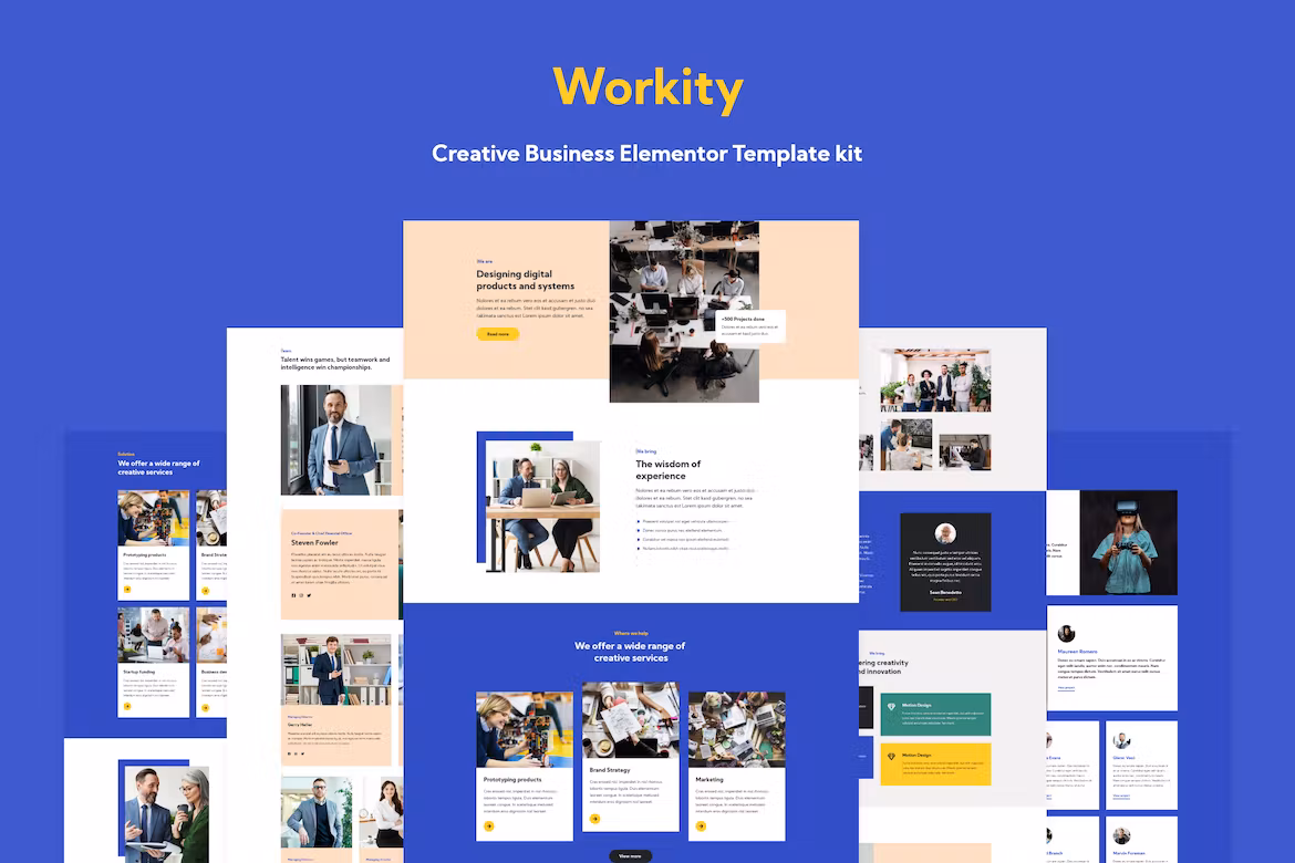 Creative Business Elementor Template kit - Workity