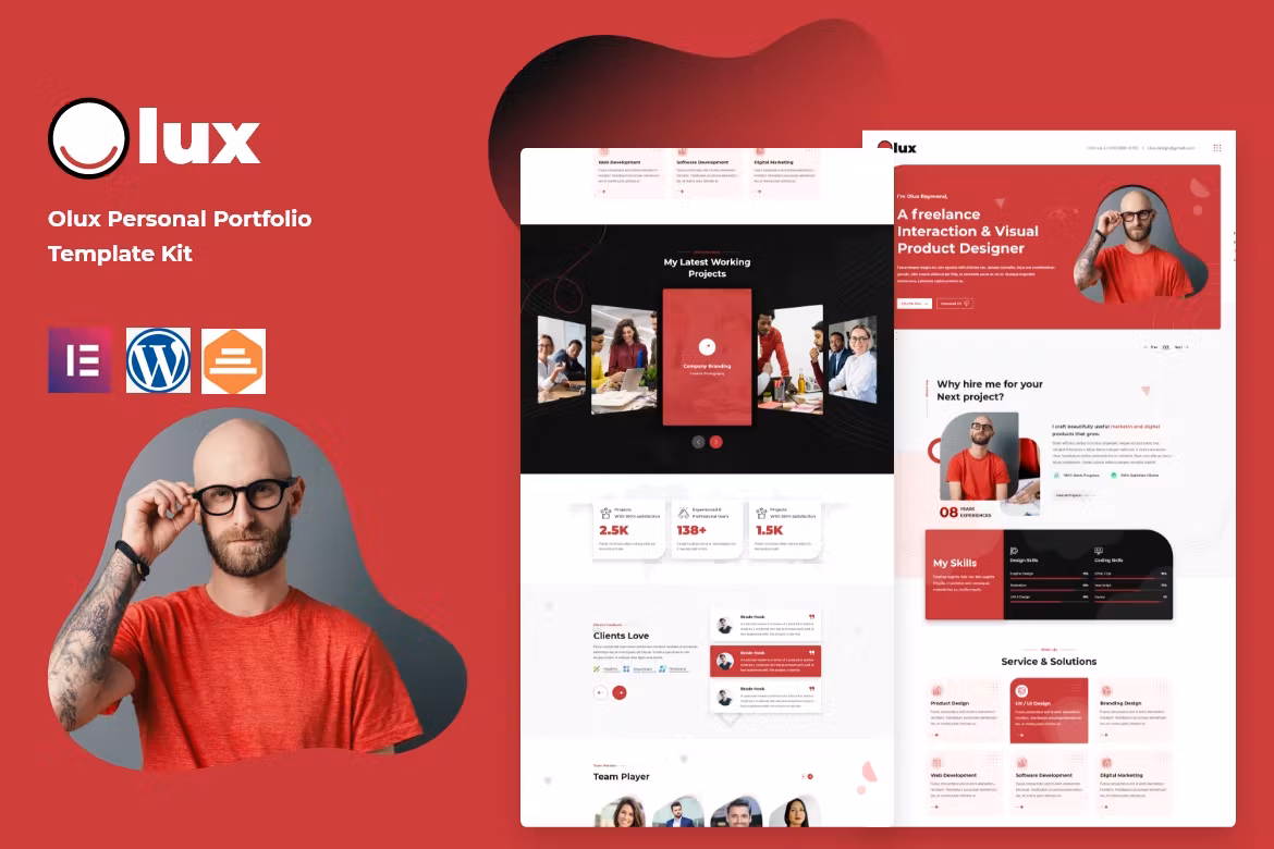 Creative Personal CV & Resume Portfolio Template Kit – Olux
