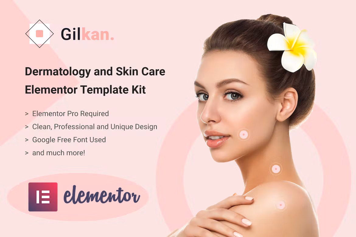 Dermatology & Skin Care Elementor Template Kit - Gilkan