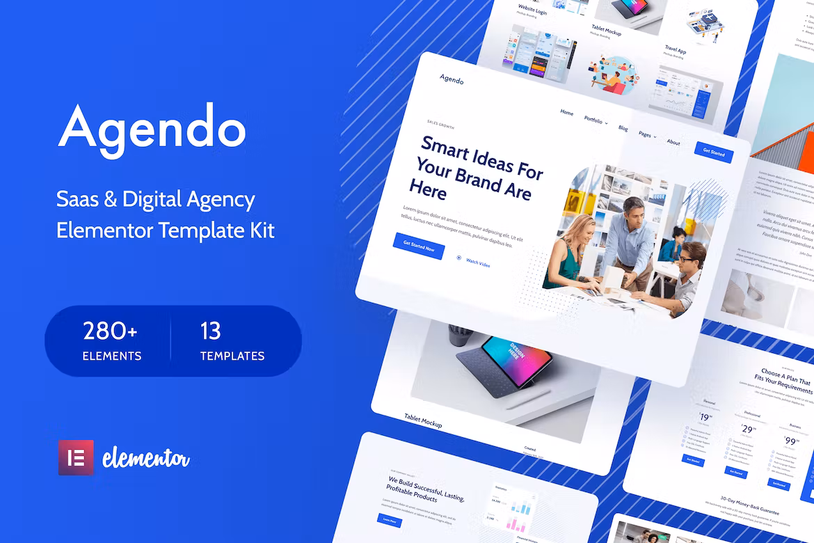 Digital Agency & Creative Elementor Template Kit - Agendo