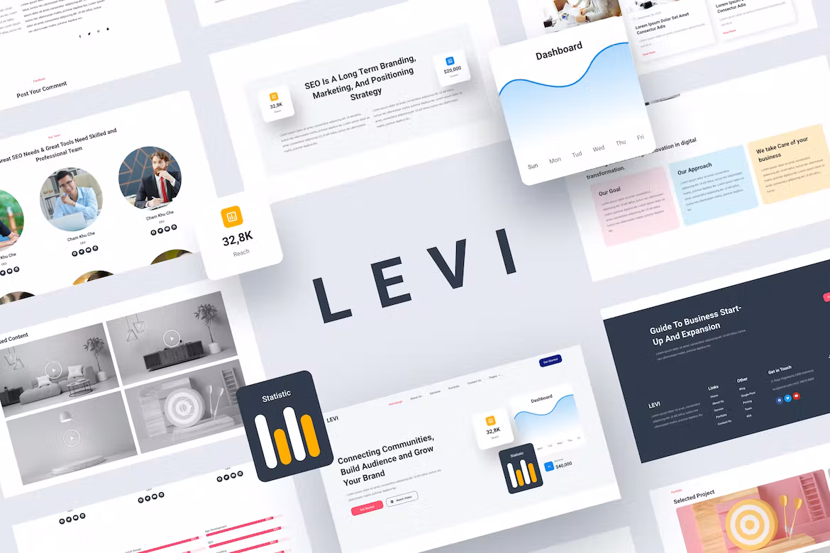 Digital Marketing Elementor Template Kit - Levi