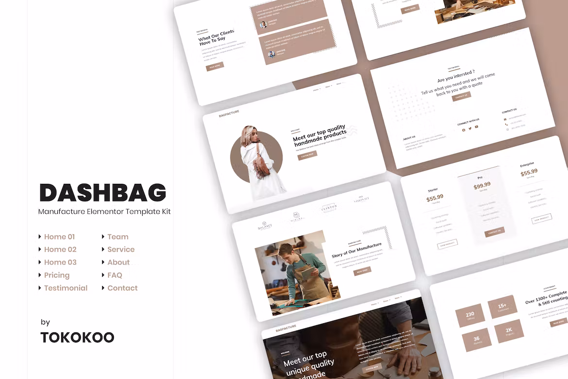 Fashion Store Elementor Template Kit - DashBag