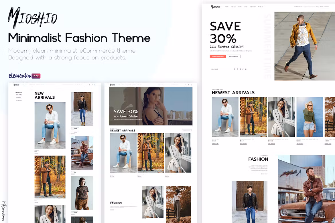 Fashion eCommerce Elementor Template Kit - Mioshio