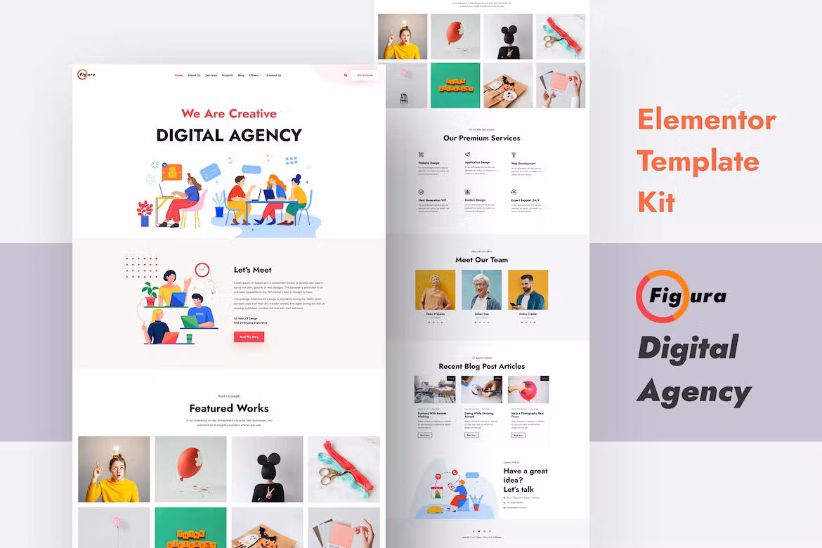 Figura - Creative Agency Elementor Template Kit