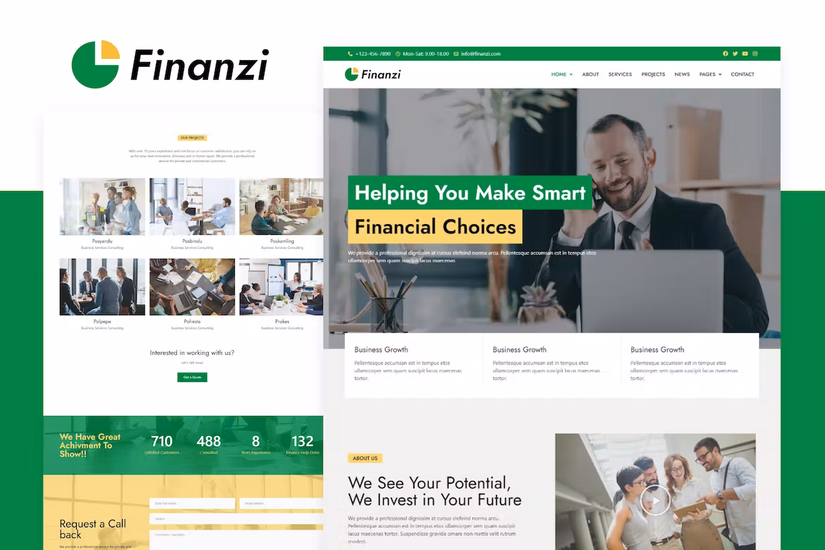 Finance & Business Elementor Template Kit - Finanzi