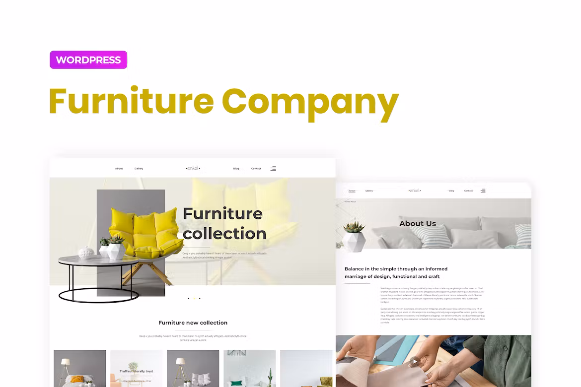 Furniture Company Template Kit – Enkel
