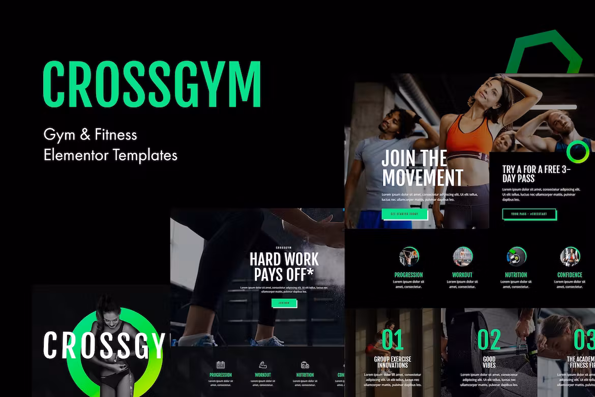 Gym & Fitness Elementor Template Kit - CrossGym