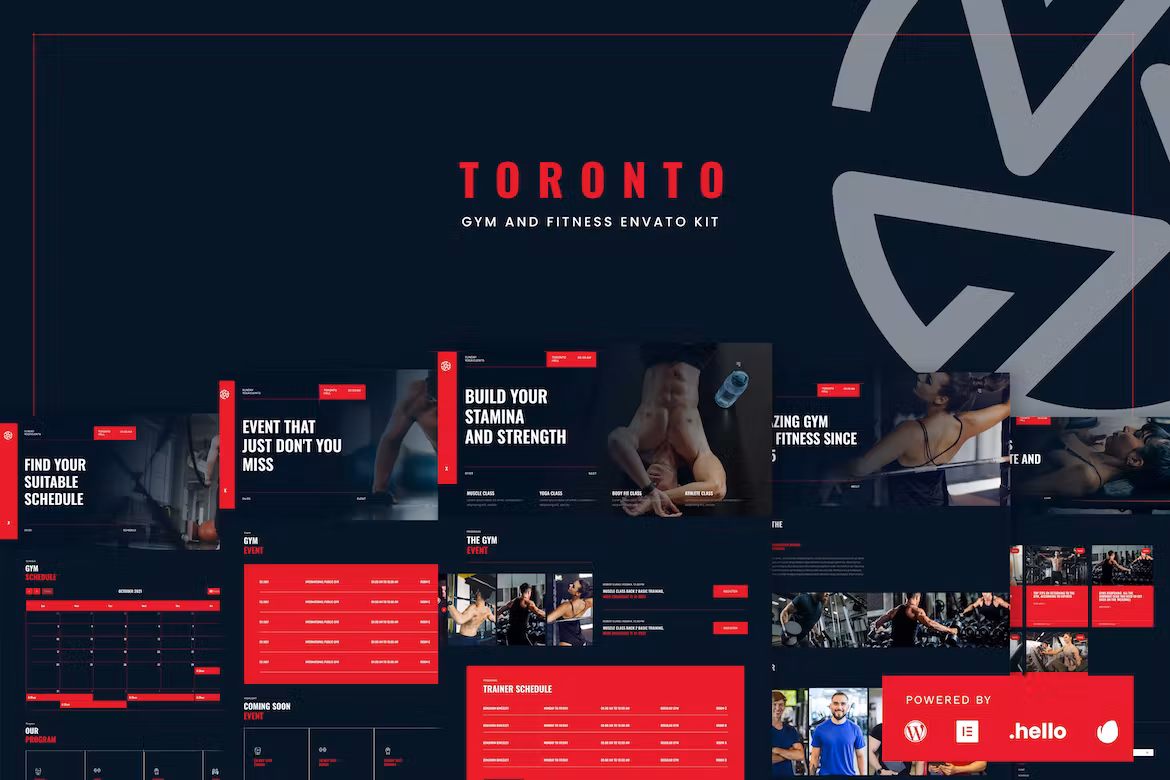 Gym & Fitness Elementor Template Kit - Toronto