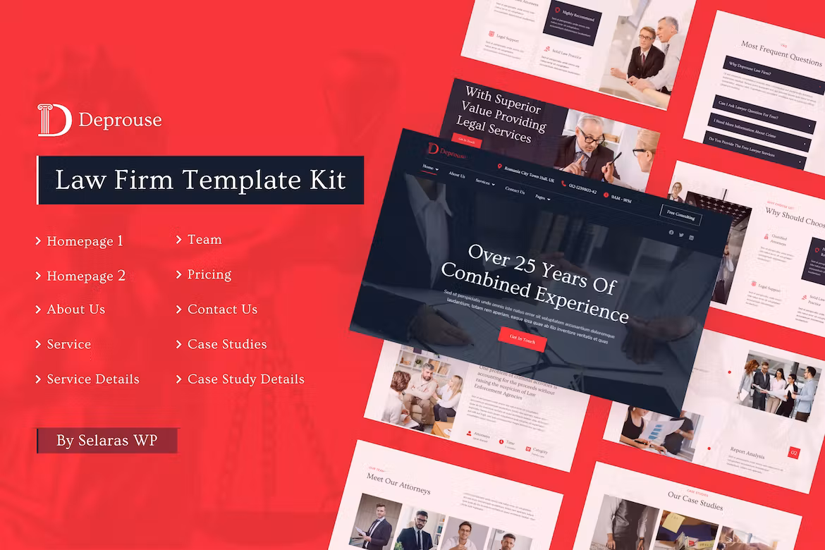 Law Firm & Lawyer Elementor Template Kit - Deprouse