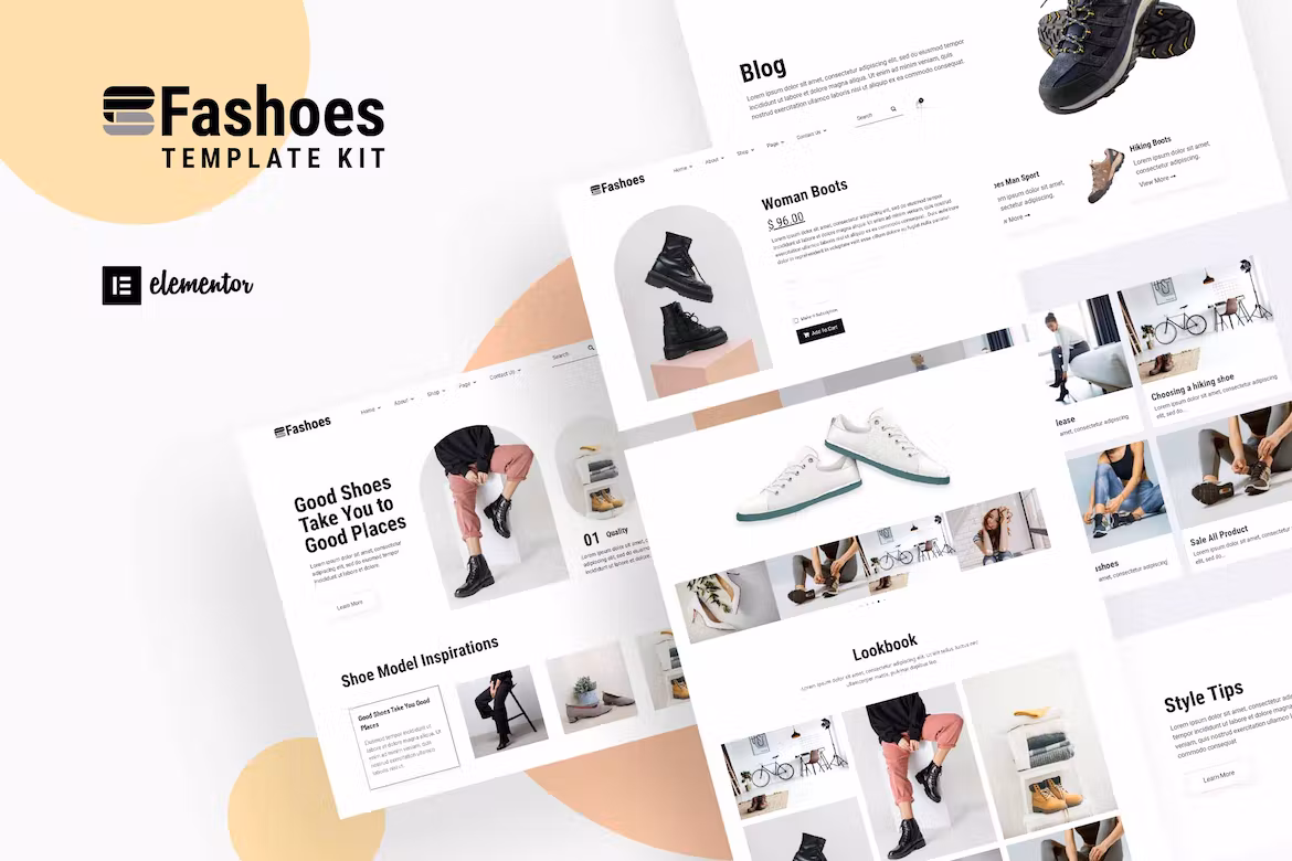 Minimal Fashion Store Elementor Template Kit - Fashoes