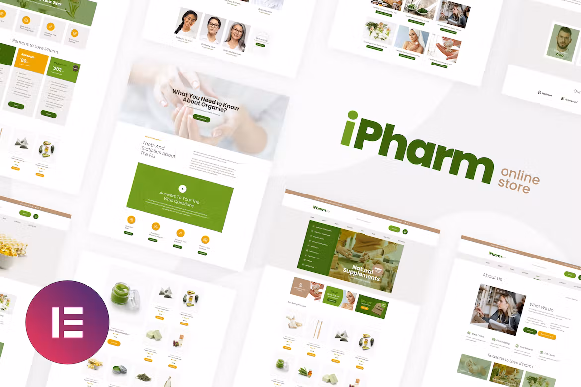 Online Pharmacy Woocommerce Elementor Template Kiti - Pharm