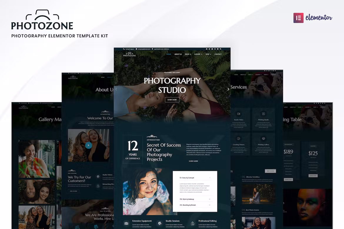 Photography Elementor Template Kit – Photozone