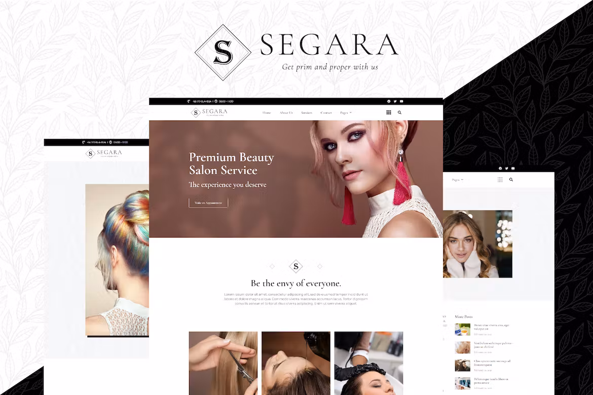 Premium Beauty Salon Elementor Template Kit - Segara