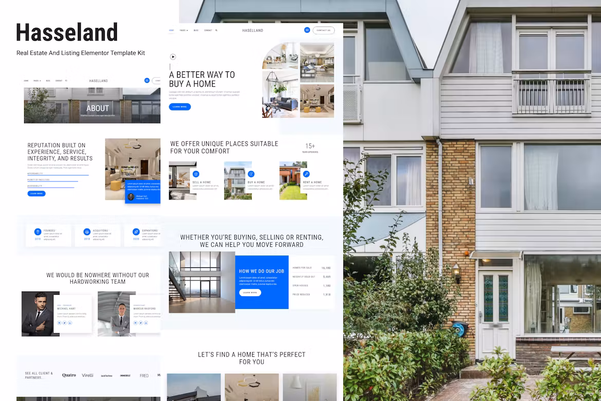 Real Estate Listing Elementor Template Kit - Hasseland