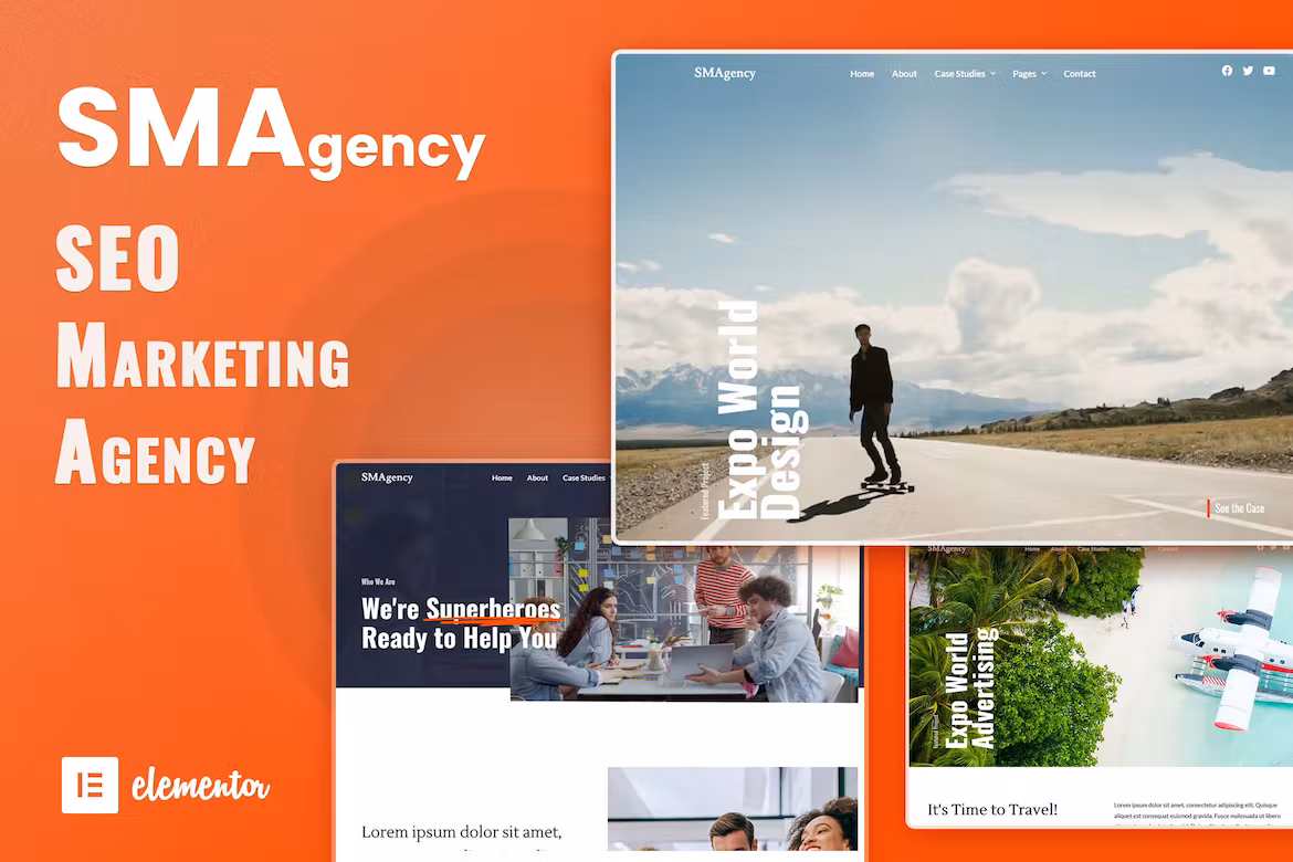 SMAgency - SEO Marketing Agency Elementor Template Kit