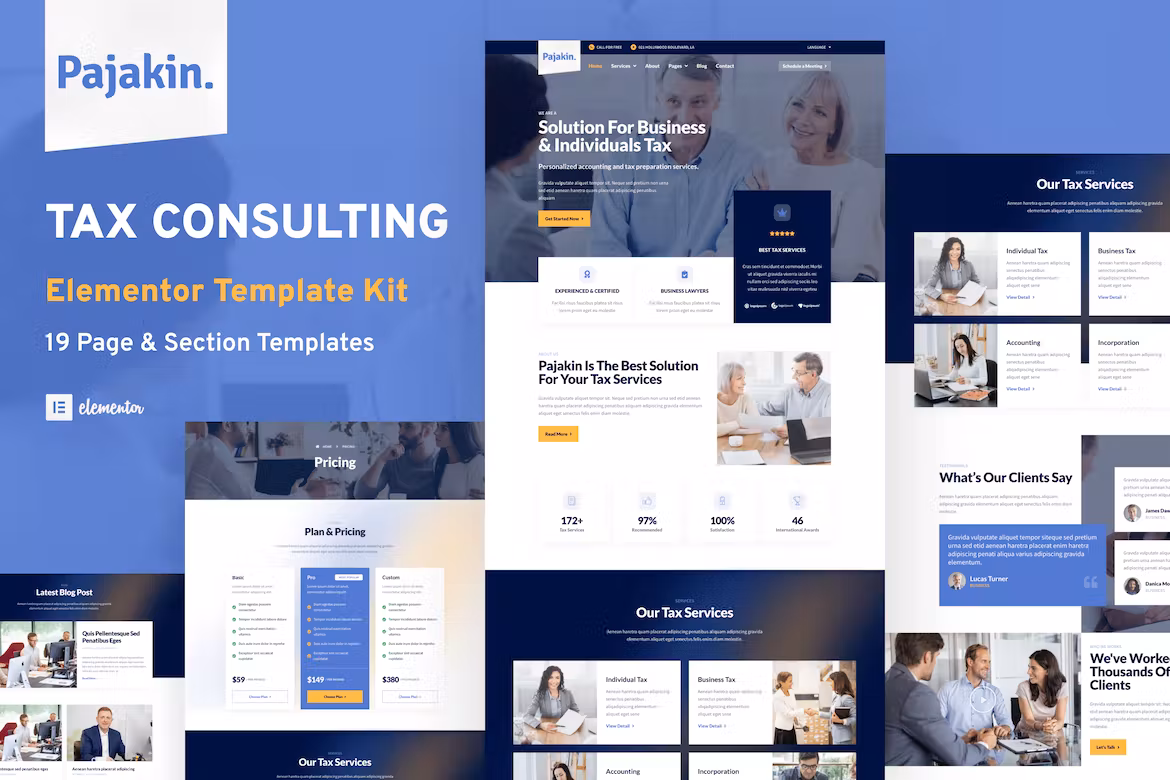 Tax Consultant & Financial Advisor Template Kit - Pajakin