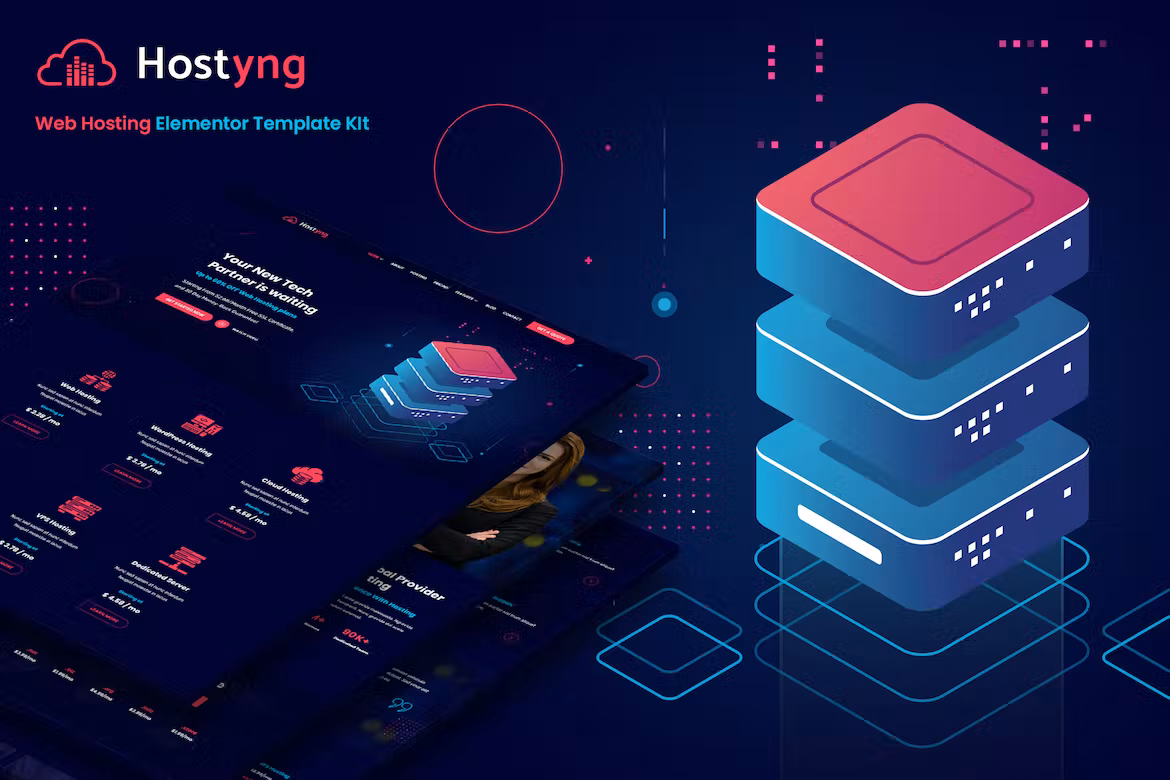 Web Hosting Elementor Template Kit - Hostyng