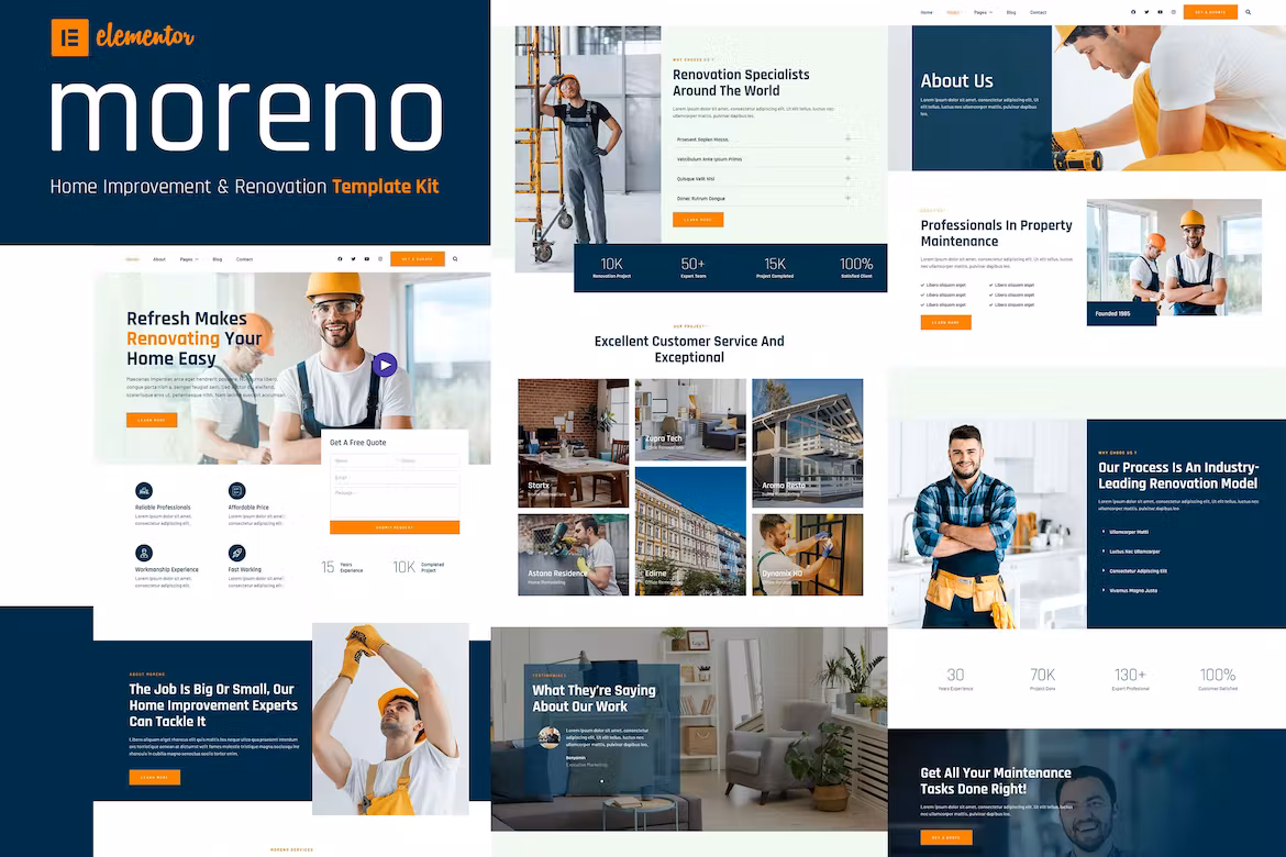 Home Improvement & Renovation Template Kit - Moreno