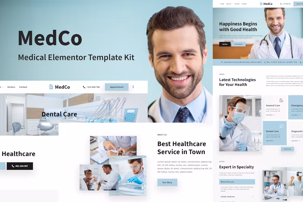 Medical Elementor Template Kit - Medco